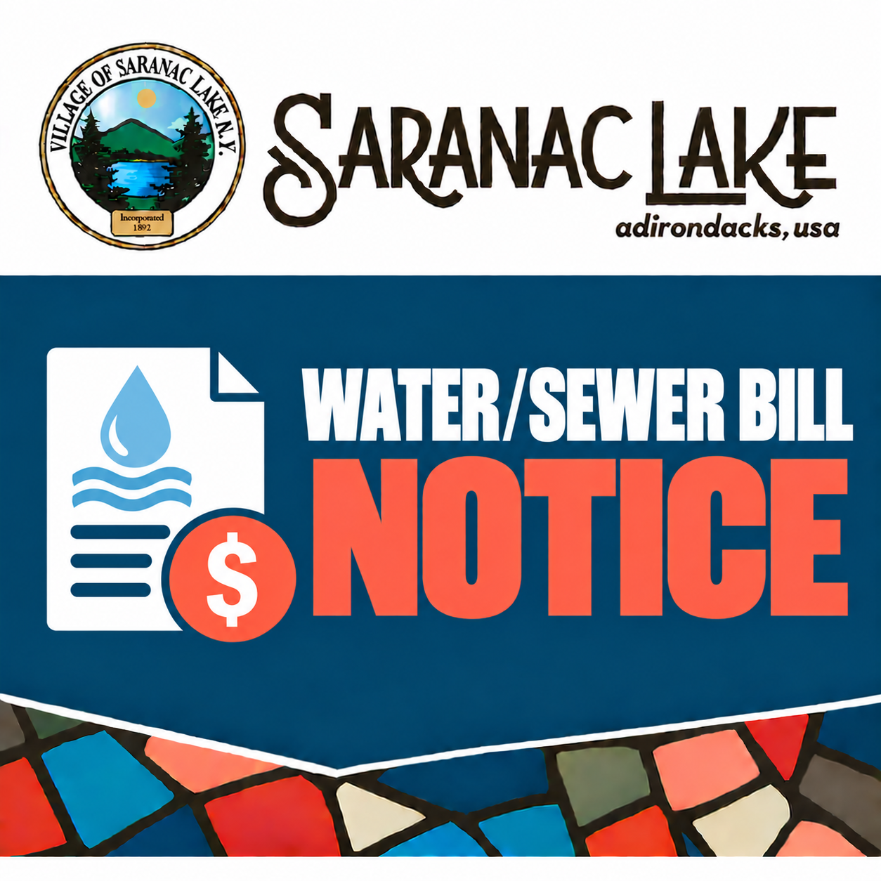 Water and Sewer Service Bills